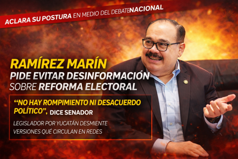 Jorge Carlos Ramírez Marín aclara debate sobre reforma electoral y llama a evitar la desinformación