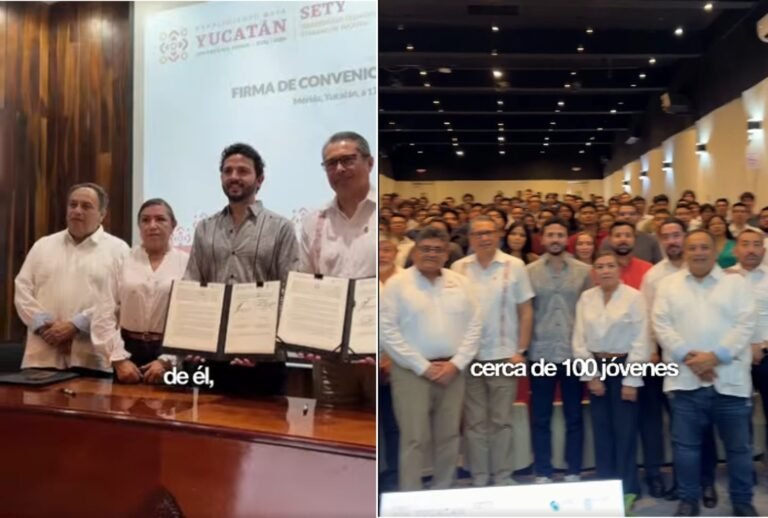 Huacho Díaz Mena impulsa el talento tecnológico; Milo Barrera firma convenio con la UADY para formar jóvenes en semiconductores