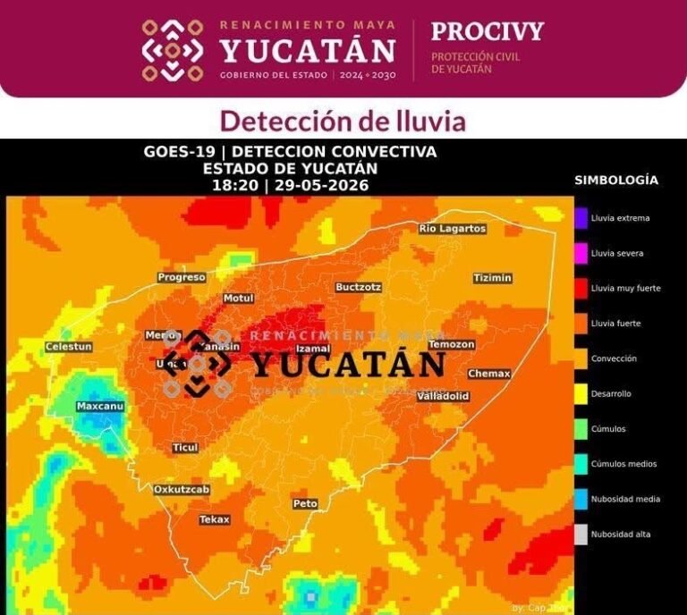 Gobierno de Yucatán intensifica vigilancia y apoyo ante persistencia de lluvias en el estado