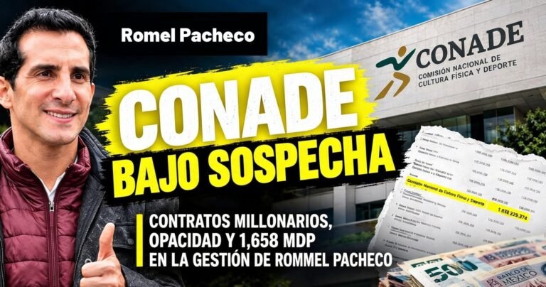 Rommel Pacheco Marrufo al frente de la CONADE enfrenta cuestionamientos por el manejo de recursos públicos durante 2025 por 1,658 millones de pesos